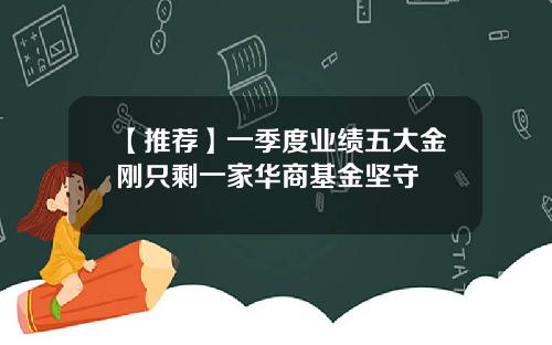【推荐】一季度业绩五大金刚只剩一家华商基金坚守