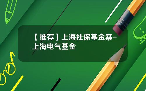【推荐】上海社保基金案-上海电气基金