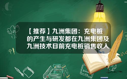 【推荐】九洲集团：充电桩的产生与研发都在九洲集团及九洲技术目前充电桩销售收入占比很小-宁波九洲圣豹电源有限责任公司