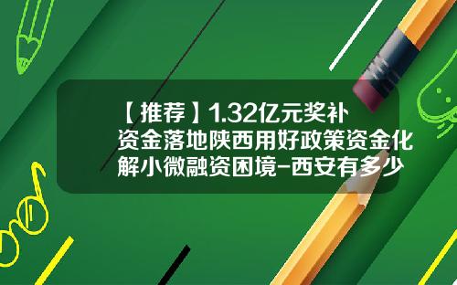 【推荐】1.32亿元奖补资金落地陕西用好政策资金化解小微融资困境-西安有多少家但保公司