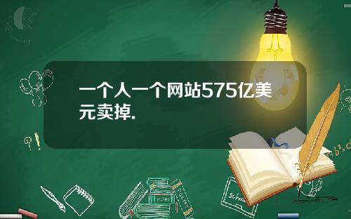 一个人一个网站575亿美元卖掉.