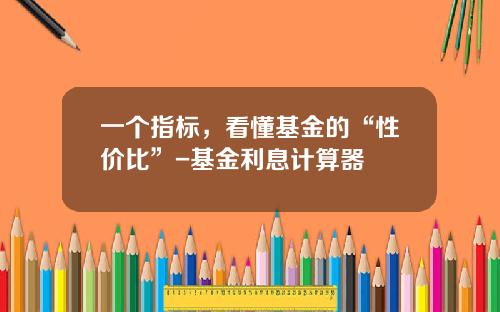 一个指标，看懂基金的“性价比”-基金利息计算器