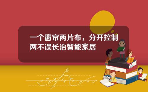 一个窗帘两片布，分开控制两不误长治智能家居