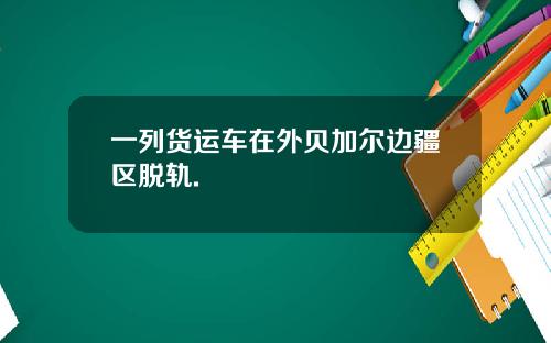 一列货运车在外贝加尔边疆区脱轨.