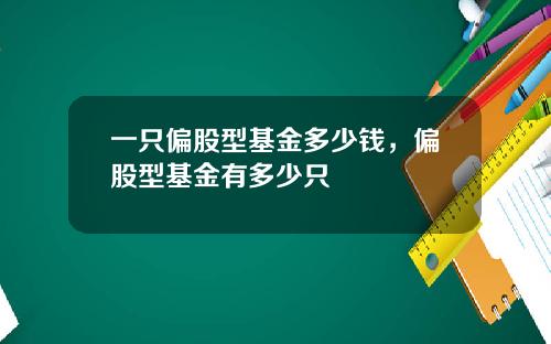 一只偏股型基金多少钱，偏股型基金有多少只