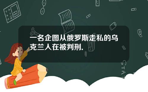 一名企图从俄罗斯走私的乌克兰人在被判刑.