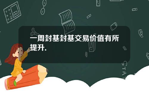 一周封基封基交易价值有所提升.