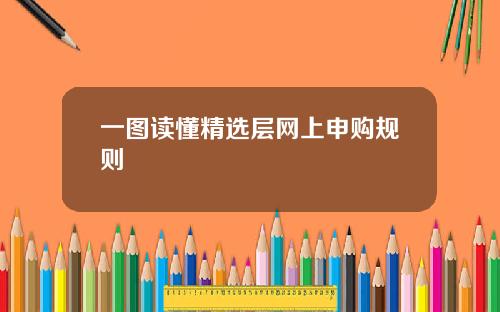 一图读懂精选层网上申购规则