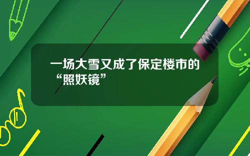 一场大雪又成了保定楼市的“照妖镜”