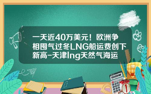 一天近40万美元！欧洲争相囤气过冬LNG船运费创下新高-天津lng天然气海运股份有限公司