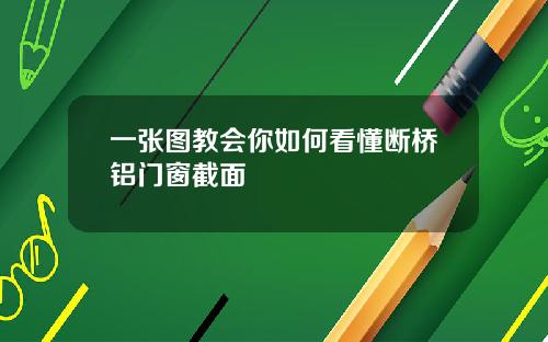 一张图教会你如何看懂断桥铝门窗截面