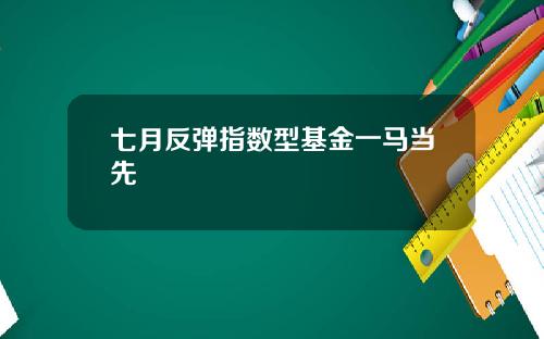 七月反弹指数型基金一马当先