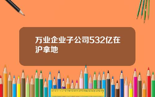 万业企业子公司532亿在沪拿地