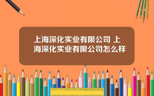 上海深化实业有限公司 上海深化实业有限公司怎么样