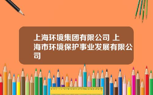 上海环境集团有限公司 上海市环境保护事业发展有限公司