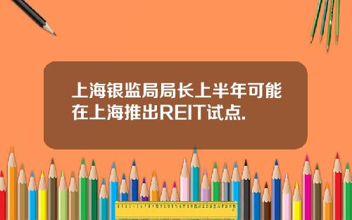 上海银监局局长上半年可能在上海推出REIT试点.