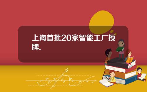 上海首批20家智能工厂授牌.
