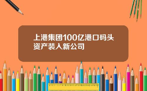 上港集团100亿港口码头资产装入新公司