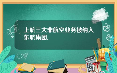 上航三大非航空业务被纳入东航集团.