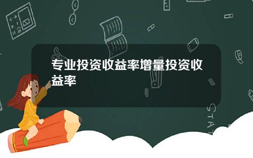 专业投资收益率增量投资收益率