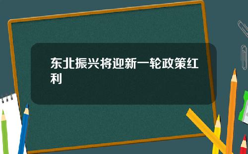 东北振兴将迎新一轮政策红利