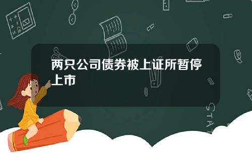 两只公司债券被上证所暂停上市