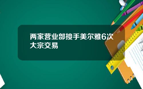 两家营业部接手美尔雅6次大宗交易