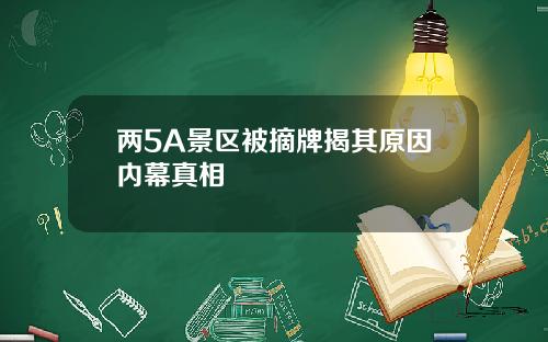 两5A景区被摘牌揭其原因内幕真相
