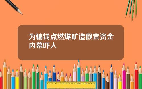 为骗钱点燃煤矿造假套资金内幕吓人
