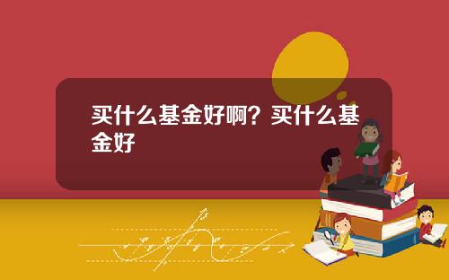 买什么基金好啊？买什么基金好