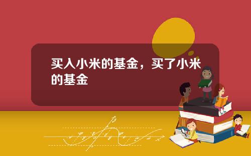 买入小米的基金，买了小米的基金
