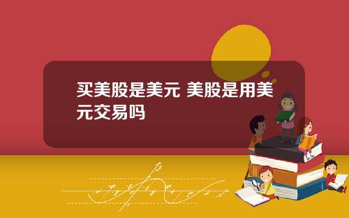 买美股是美元 美股是用美元交易吗
