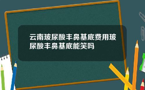 云南玻尿酸丰鼻基底费用玻尿酸丰鼻基底能笑吗