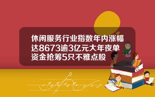 休闲服务行业指数年内涨幅达8673逾3亿元大年夜单资金抢筹5只不雅点股