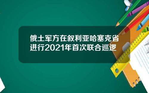 俄土军方在叙利亚哈塞克省进行2021年首次联合巡逻
