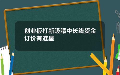 创业板打新吸睛中长线资金订价有准星
