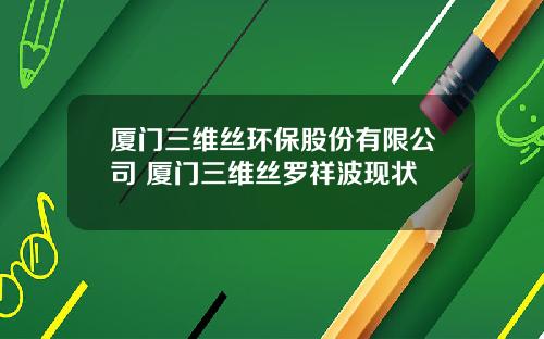 厦门三维丝环保股份有限公司 厦门三维丝罗祥波现状