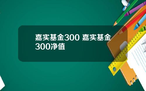 嘉实基金300 嘉实基金300净值