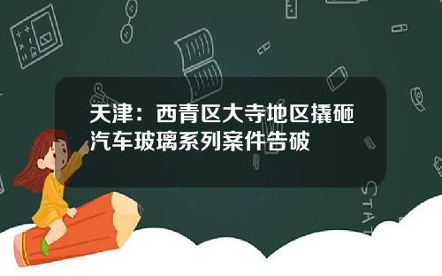 天津：西青区大寺地区撬砸汽车玻璃系列案件告破