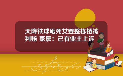 天降铁球砸死女婴整栋楼被判赔 家属：已有业主上诉
