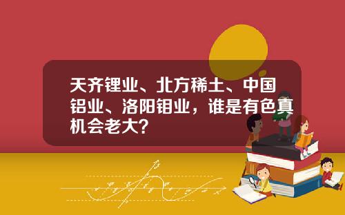 天齐锂业、北方稀土、中国铝业、洛阳钼业，谁是有色真机会老大？