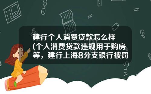 建行个人消费贷款怎么样 (个人消费贷款违规用于购房等，建行上海8分支银行被罚410万)