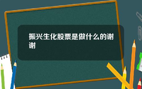 振兴生化股票是做什么的谢谢