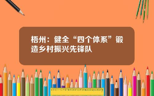 梧州：健全“四个体系”锻造乡村振兴先锋队