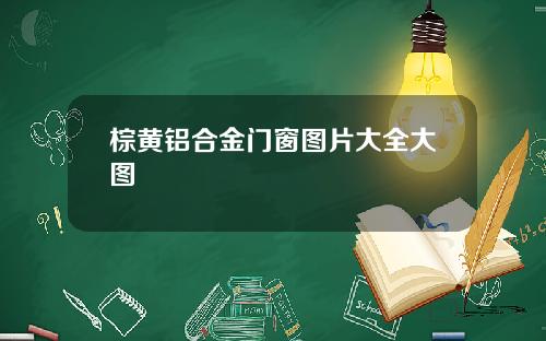 棕黄铝合金门窗图片大全大图