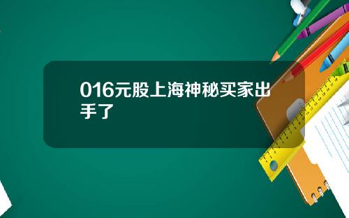 016元股上海神秘买家出手了