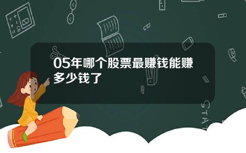 05年哪个股票最赚钱能赚多少钱了