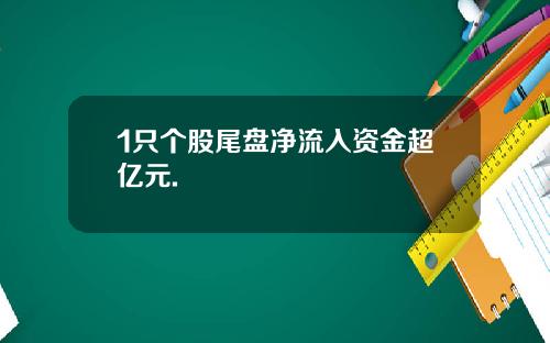 1只个股尾盘净流入资金超亿元.