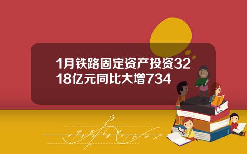 1月铁路固定资产投资3218亿元同比大增734