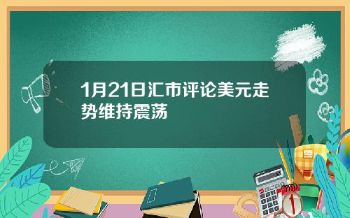 1月21日汇市评论美元走势维持震荡